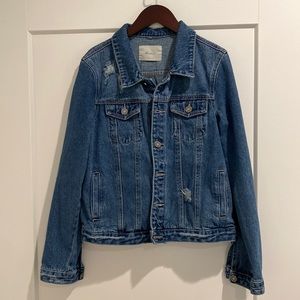 Kancan Distressed Denim Jacket (Size: L)